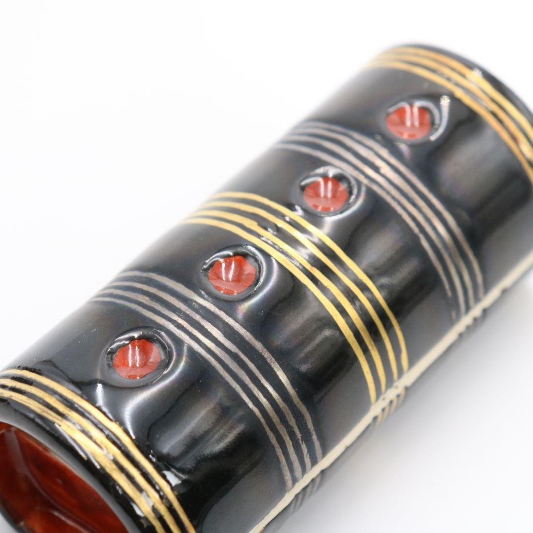 手塚桐鳳作 仁清筒香合 茶道具 共箱共布 共箱　C189　1F18