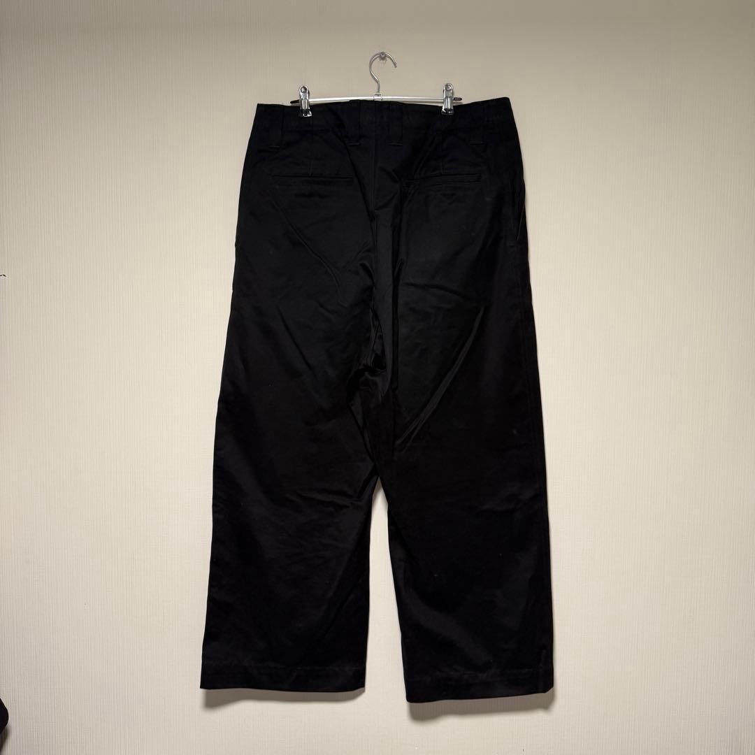 STUDIO NICHOLSON ブラック チノパンツ L