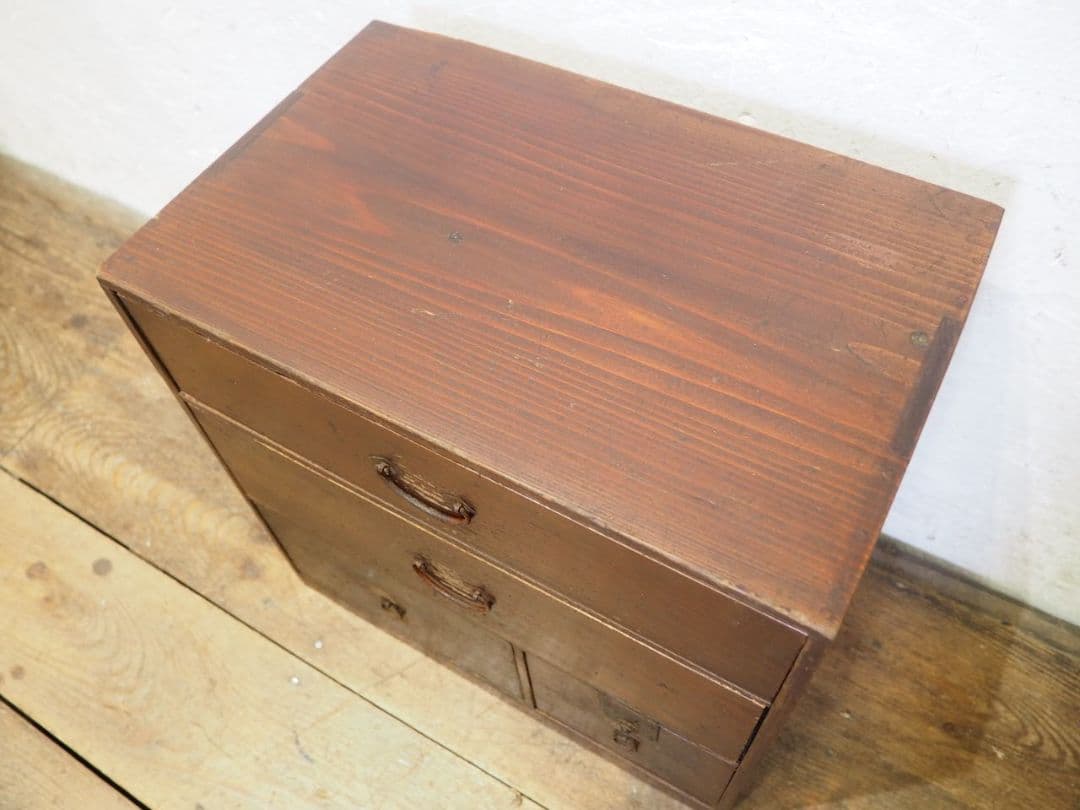 1188 アンティーク　小箪笥　和タンス　収納棚　引き出し　ケース　レトロ