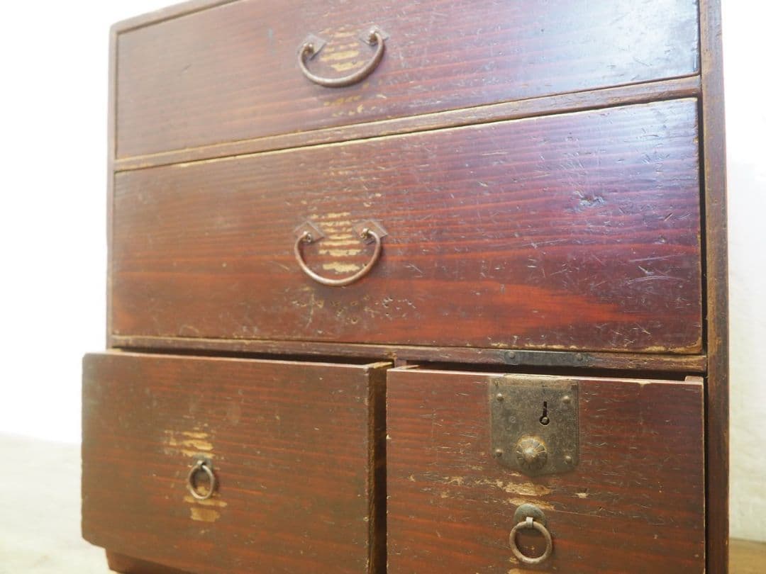 1188 アンティーク　小箪笥　和タンス　収納棚　引き出し　ケース　レトロ