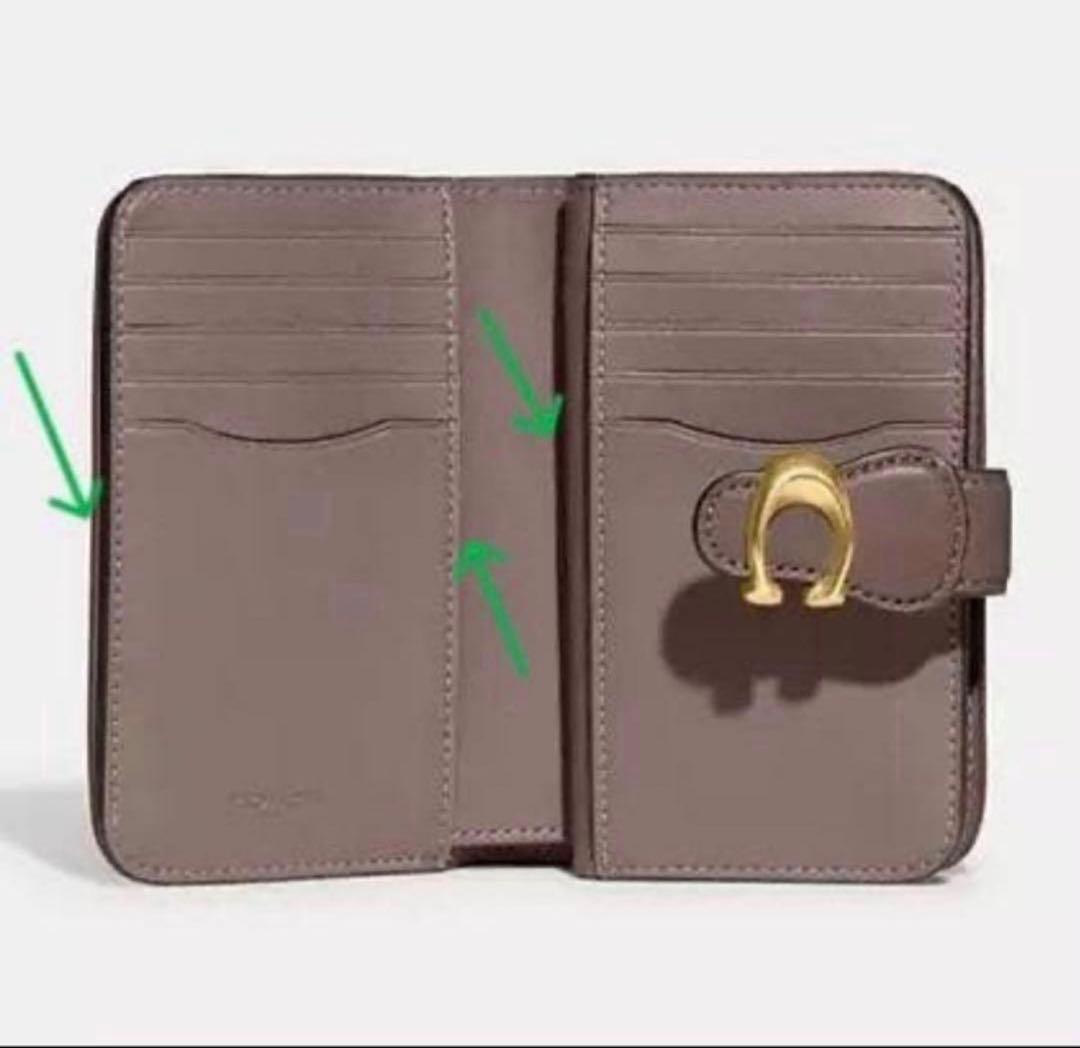 COACHコーチ高級スムースレザータビーミディアム二つ折り財布