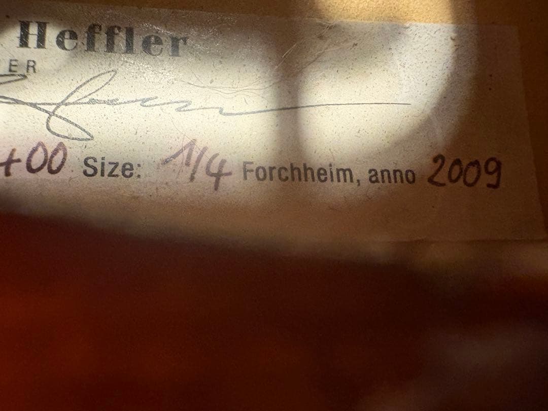 Klaus Heffler No.400 1/4 バイオリン ドイツ製　子ども用