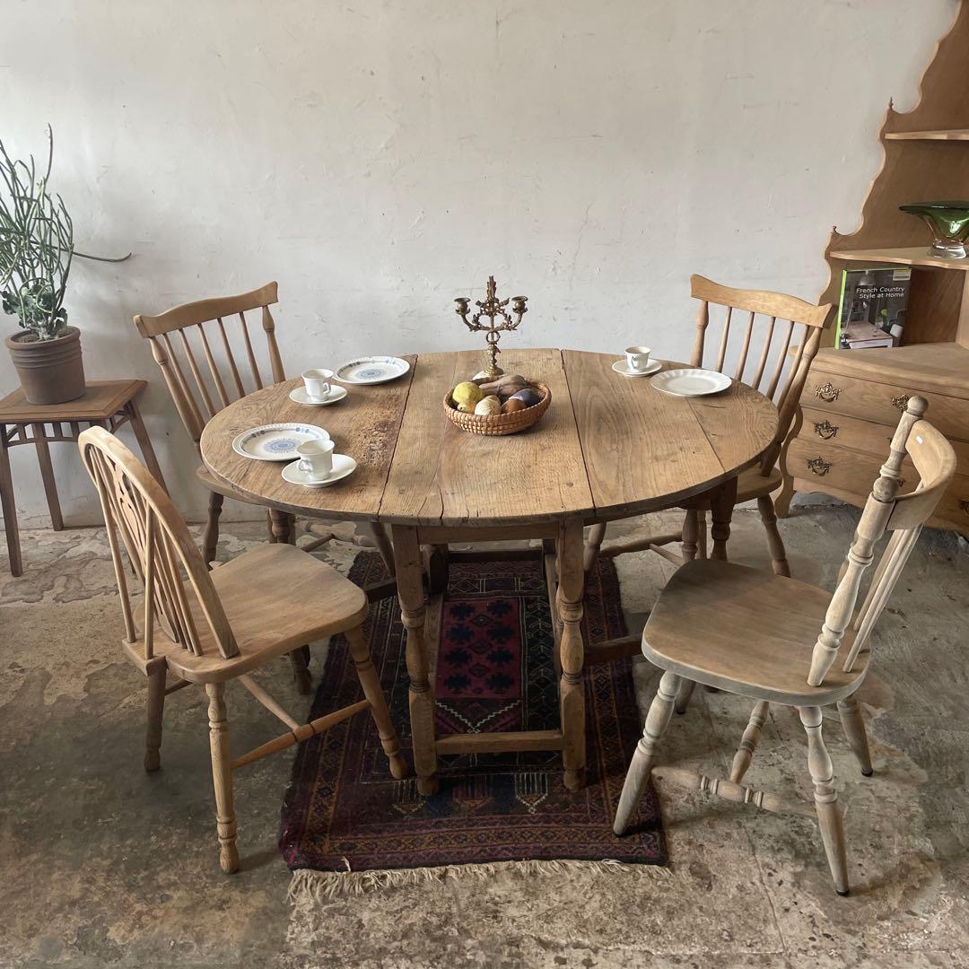 年末・年始SALE ゲートレッグテーブル ドロップリーフテーブル 剥離