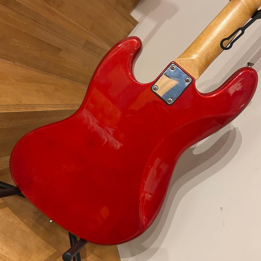 Juno ジャズベースタイプ赤メタリック　リアピックアップハム化‼︎‼︎