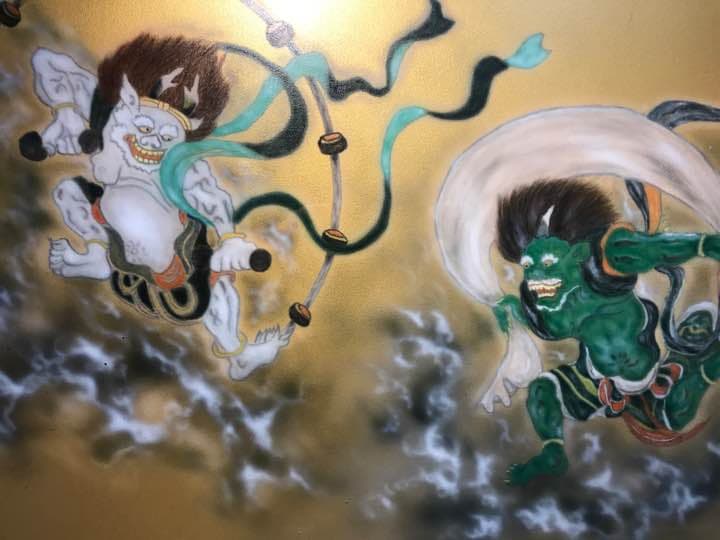 風神雷神エアーブラシ画です。