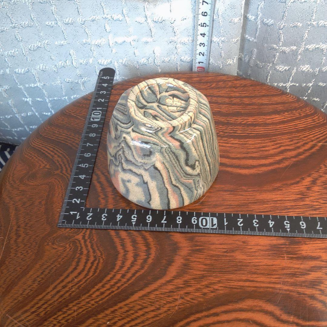 骨董５ マーブル模様の陶器製茶碗