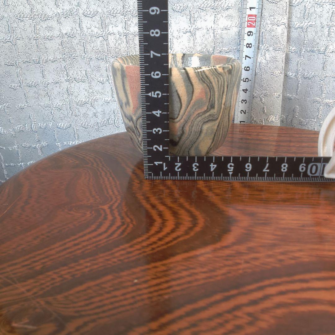 骨董５ マーブル模様の陶器製茶碗