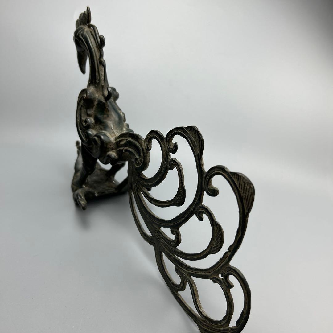 鳳凰のオブジェ　ビンテージ　金属製　置物