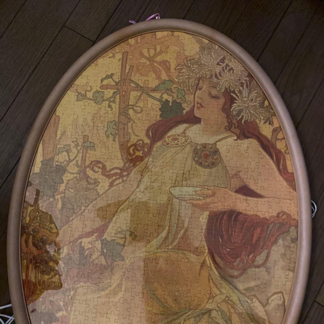 ミュシャ　楕円額縁　大型　ジグソーパズル