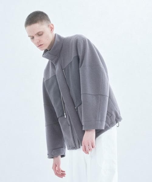 23AW ズッカ zucca 多ポケット ギミック ニットメルトン ブルゾン