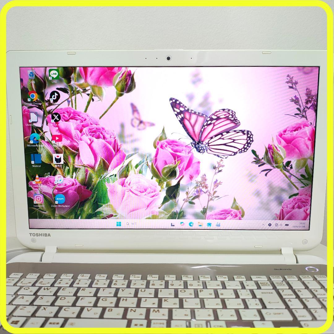 美品　windows11　ノートパソコン⭐️新品SSD256GB　カメラ　791