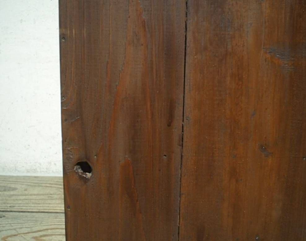 1058 ビンテージ　ケンドン扉の収納棚　飾り棚　本棚　ケース　古家具　レトロ