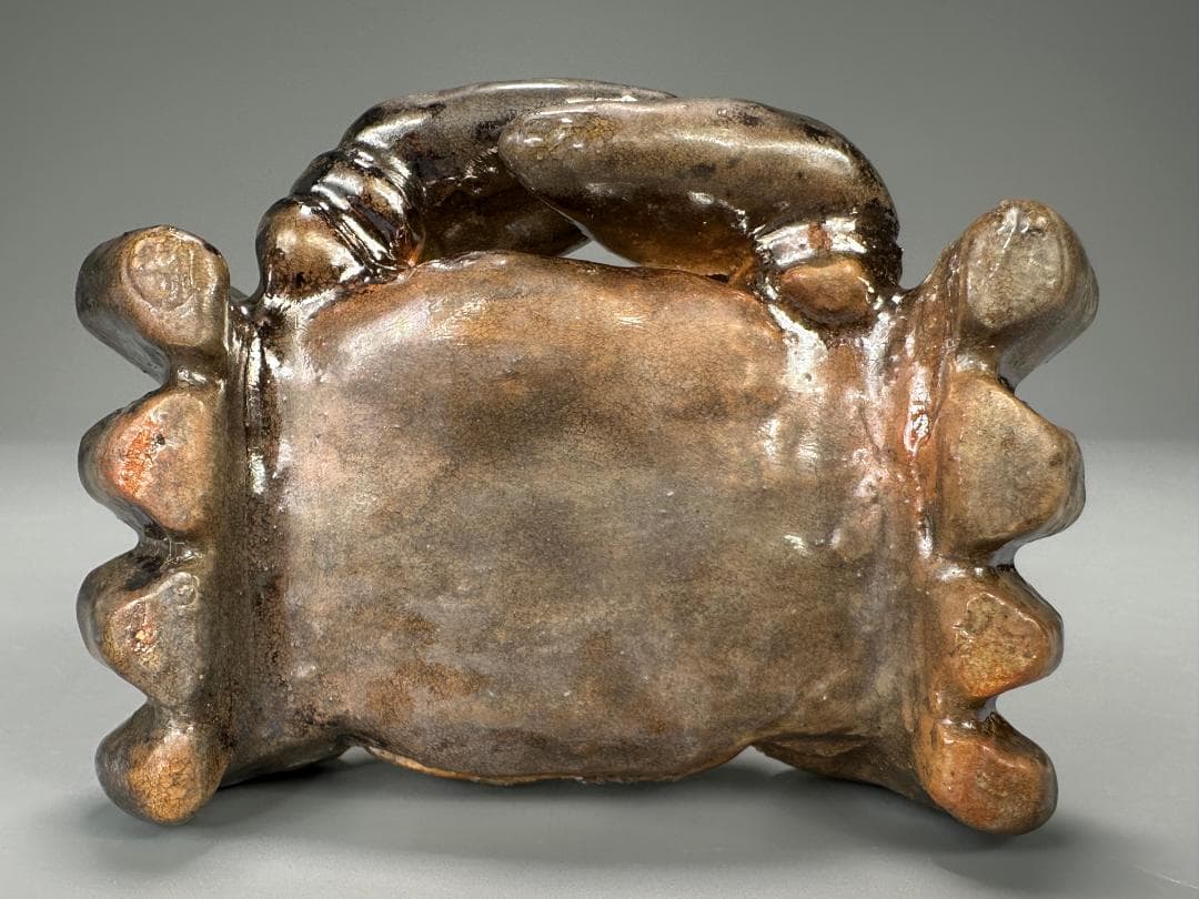 日本美術　香道具　茶道具　蟹形香合　蓋物