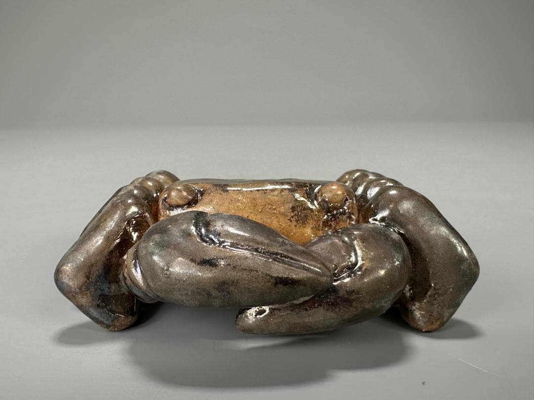 日本美術　香道具　茶道具　蟹形香合　蓋物