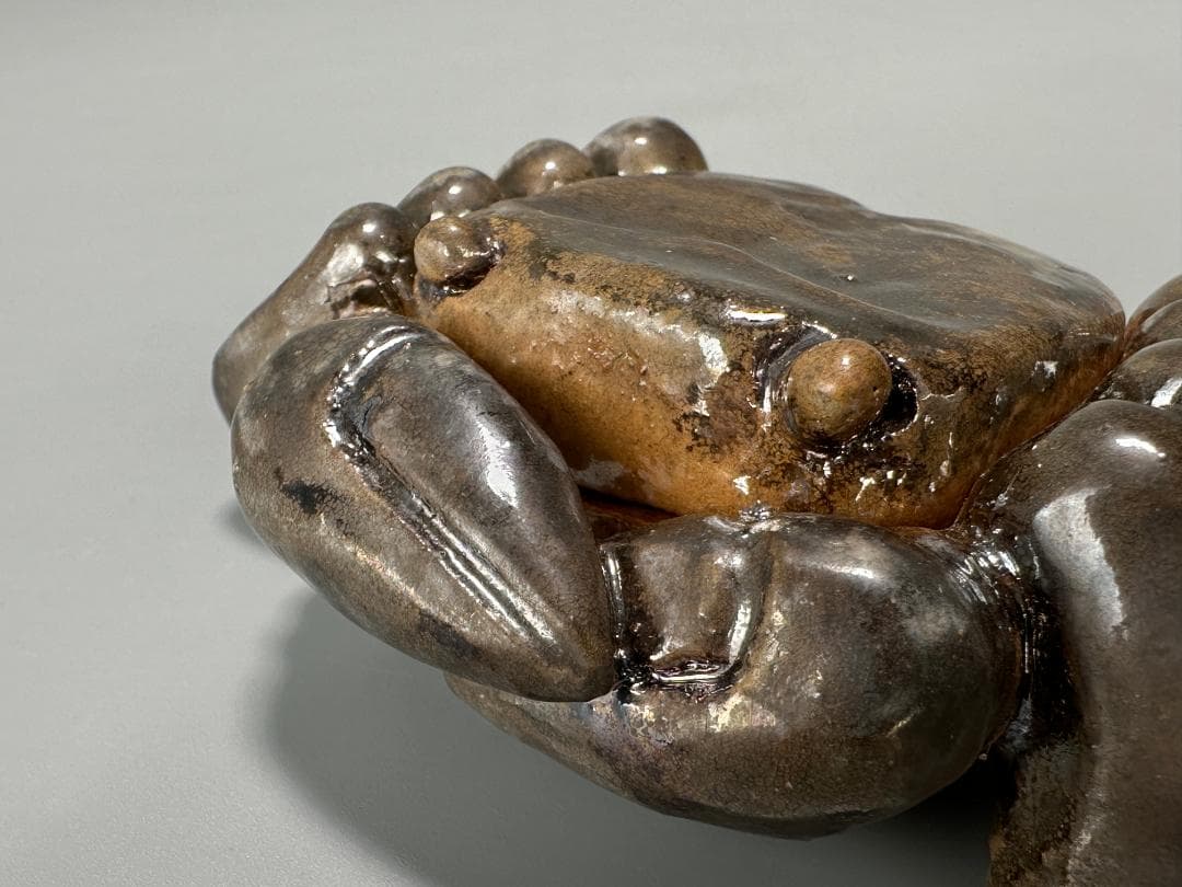 日本美術　香道具　茶道具　蟹形香合　蓋物