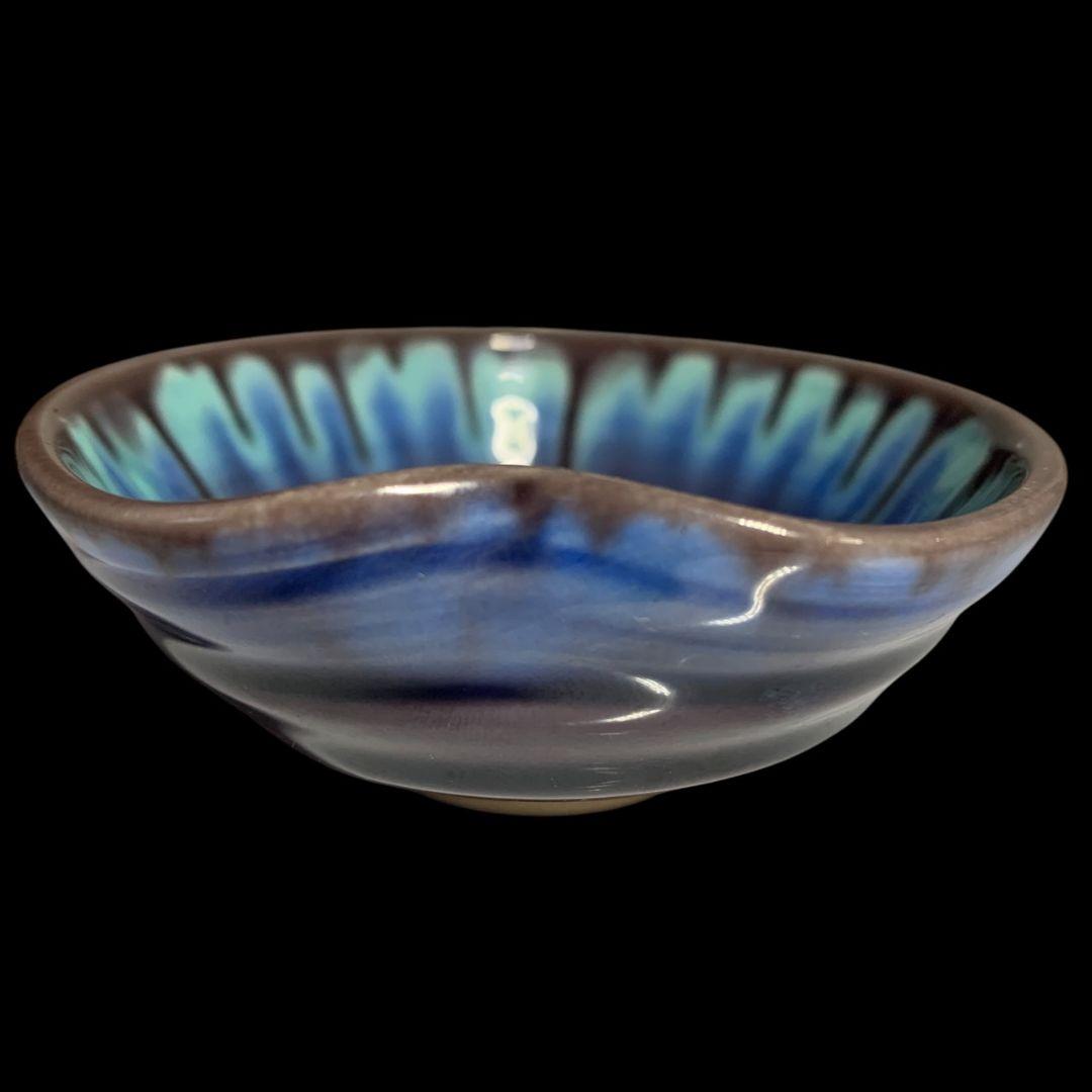 人間国宝 三代徳田八十吉 希少形 ぐい呑 盃 酒器 共箱 共布 しおり