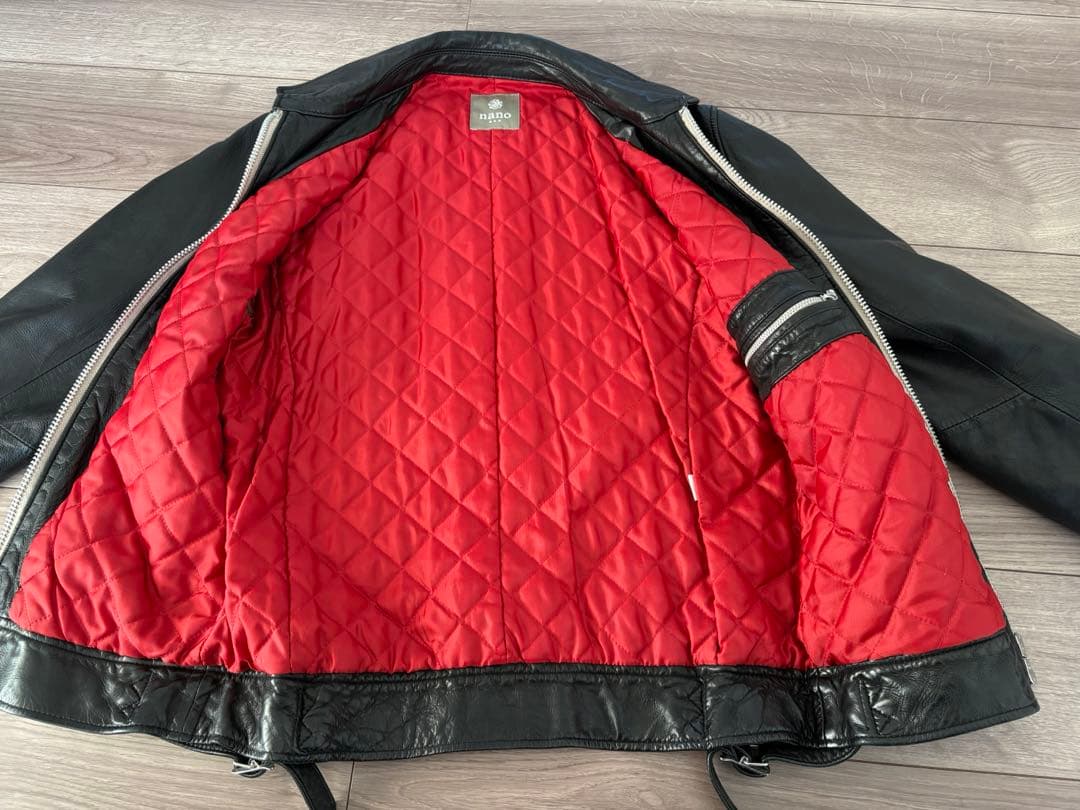 NANO universe ナノユニバース　シングルライダースジャケット 黒