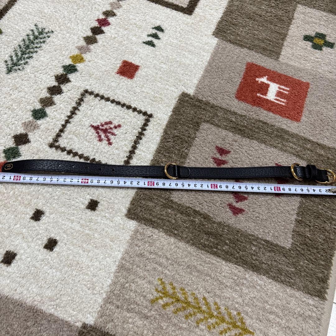 GUCCI ブラック レザー リード　Sサイズ
