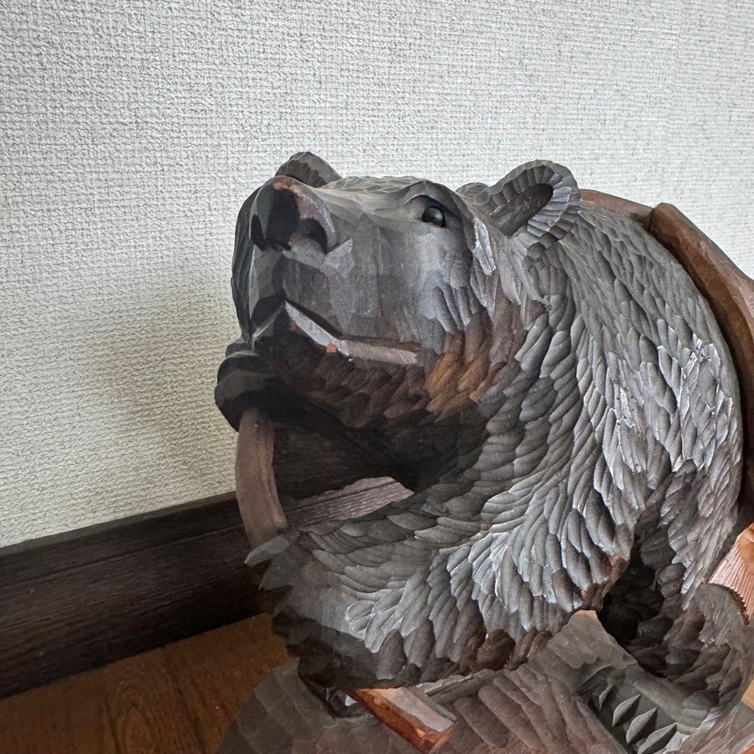 北海道 木彫り 熊 アイヌ 民藝 置物 古道具 ビンテージ お土産 民芸品
