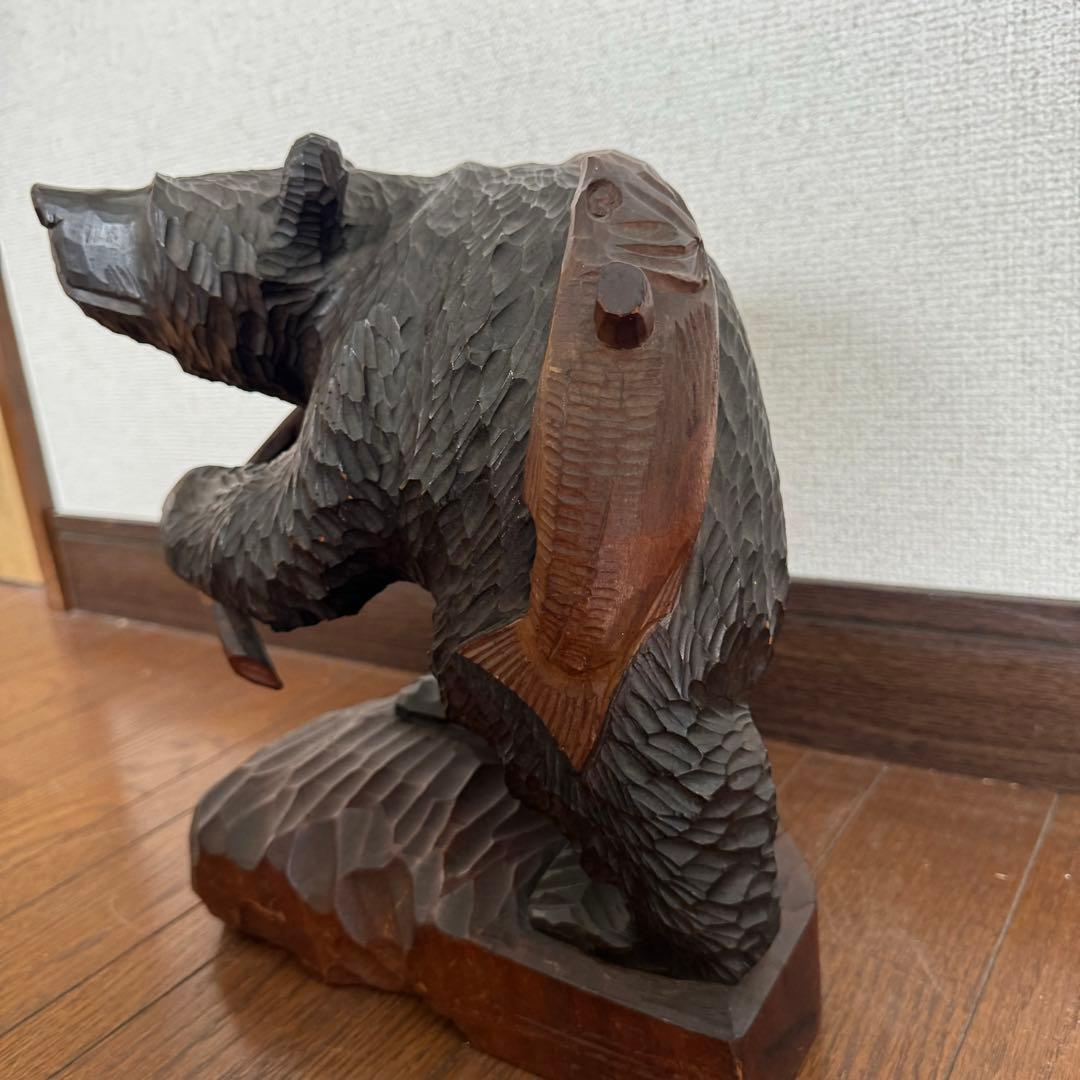 北海道 木彫り 熊 アイヌ 民藝 置物 古道具 ビンテージ お土産 民芸品