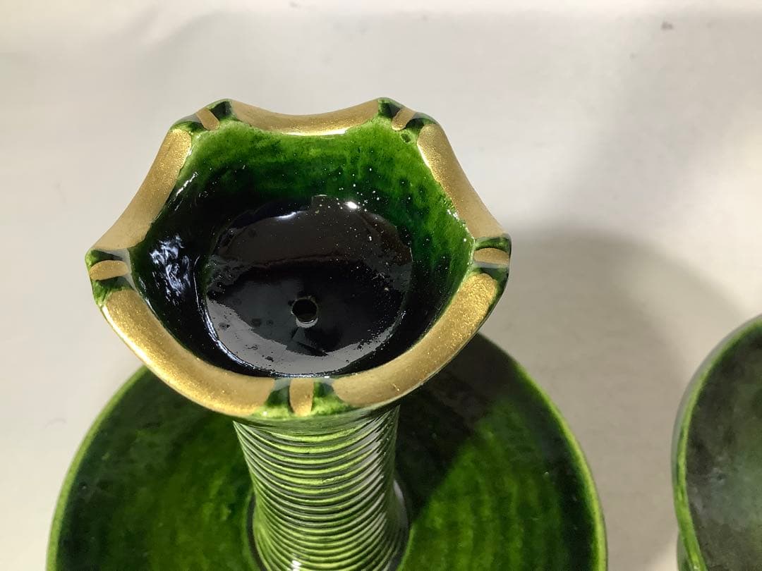 夜咄　燭台　一対　茶道具　送料無料