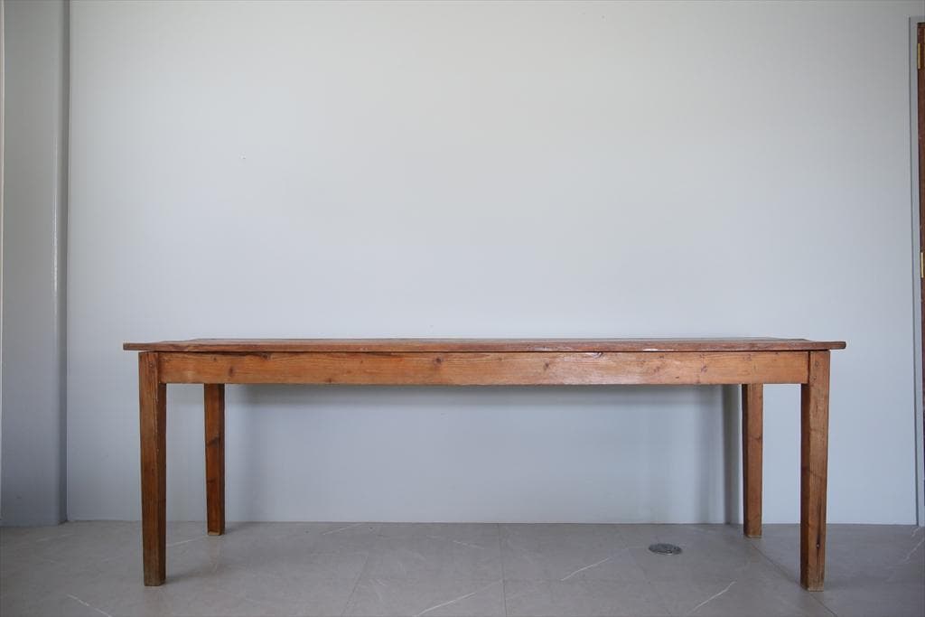 フランスアンティーク古木ダイニングテーブル/木製机/作業台/デスク(68-73)