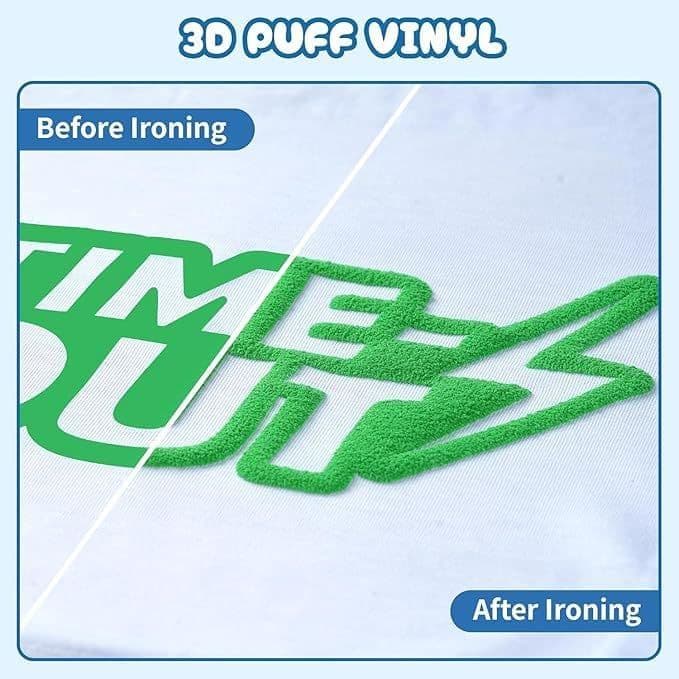 3Dパフ アイロンプリントシート 熱転写ラバーシート PU素材 DIY用