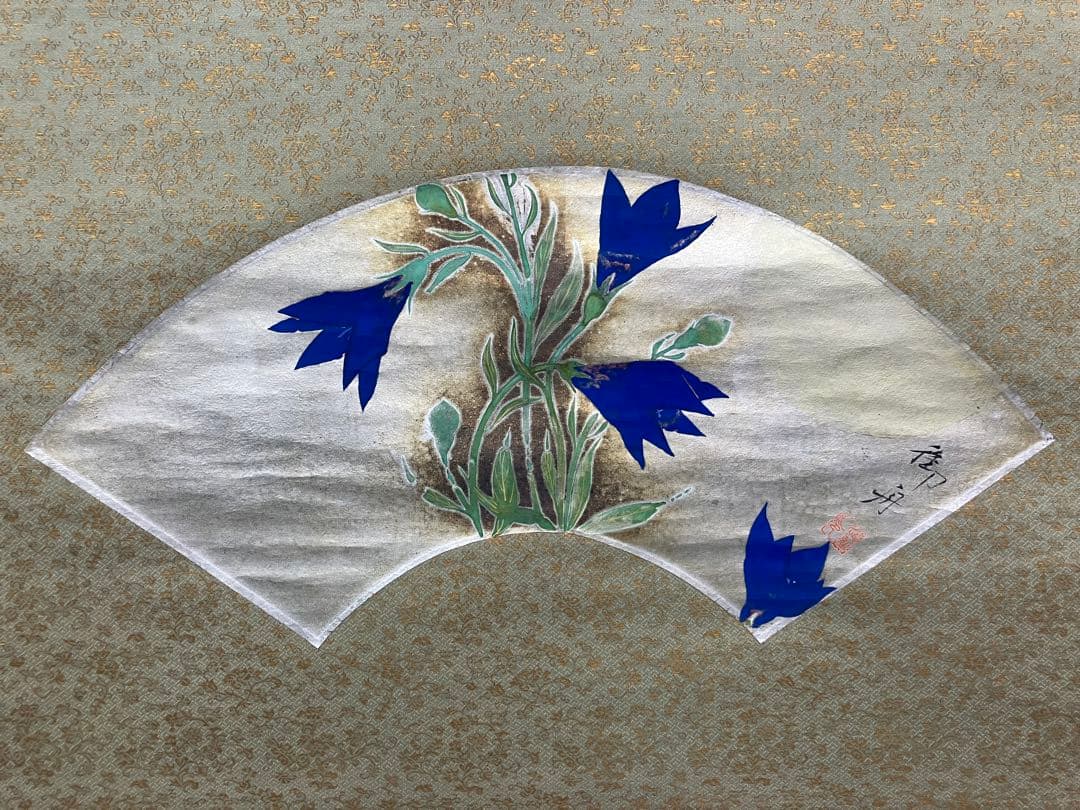 速水御舟【扇面】掛軸　識箱（検索／今村紫紅）