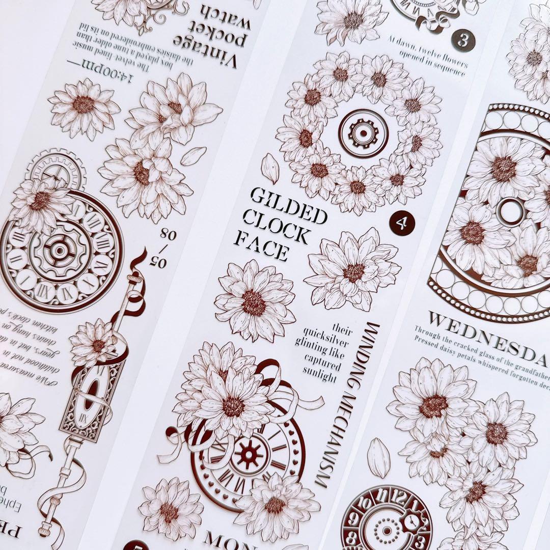 咔咔STUDIO《单色菊》海外マスキングテープ　マステ 【2640】