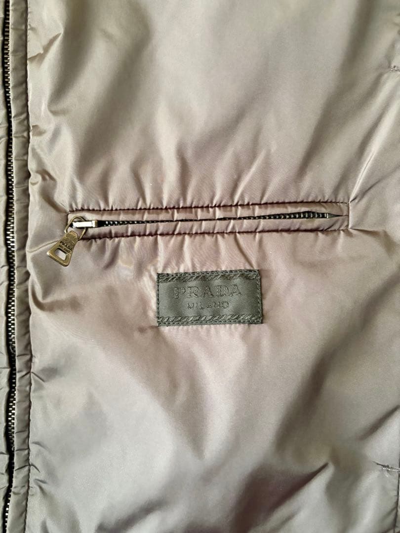 PRADA プラダ インナー付きナイロンアウター グレー サイズ44 メンズ