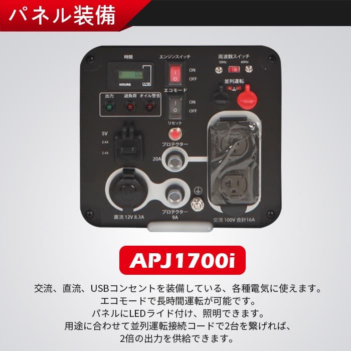 【Reins】インバーター発電機　定格1600w Aipower