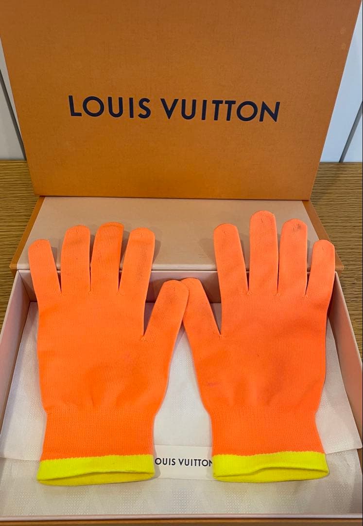 Louis Vuitton ロゴ入り手袋 ゴンアールジービー　オレンジ