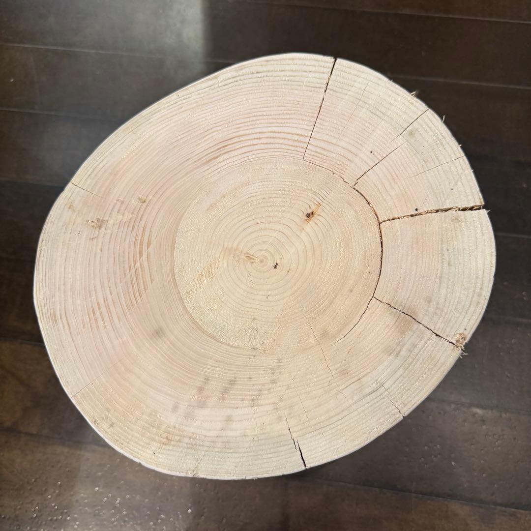 H161★天然ヒノキ★丸太★切り株★ちゃぶ台★テーブル★飾り台