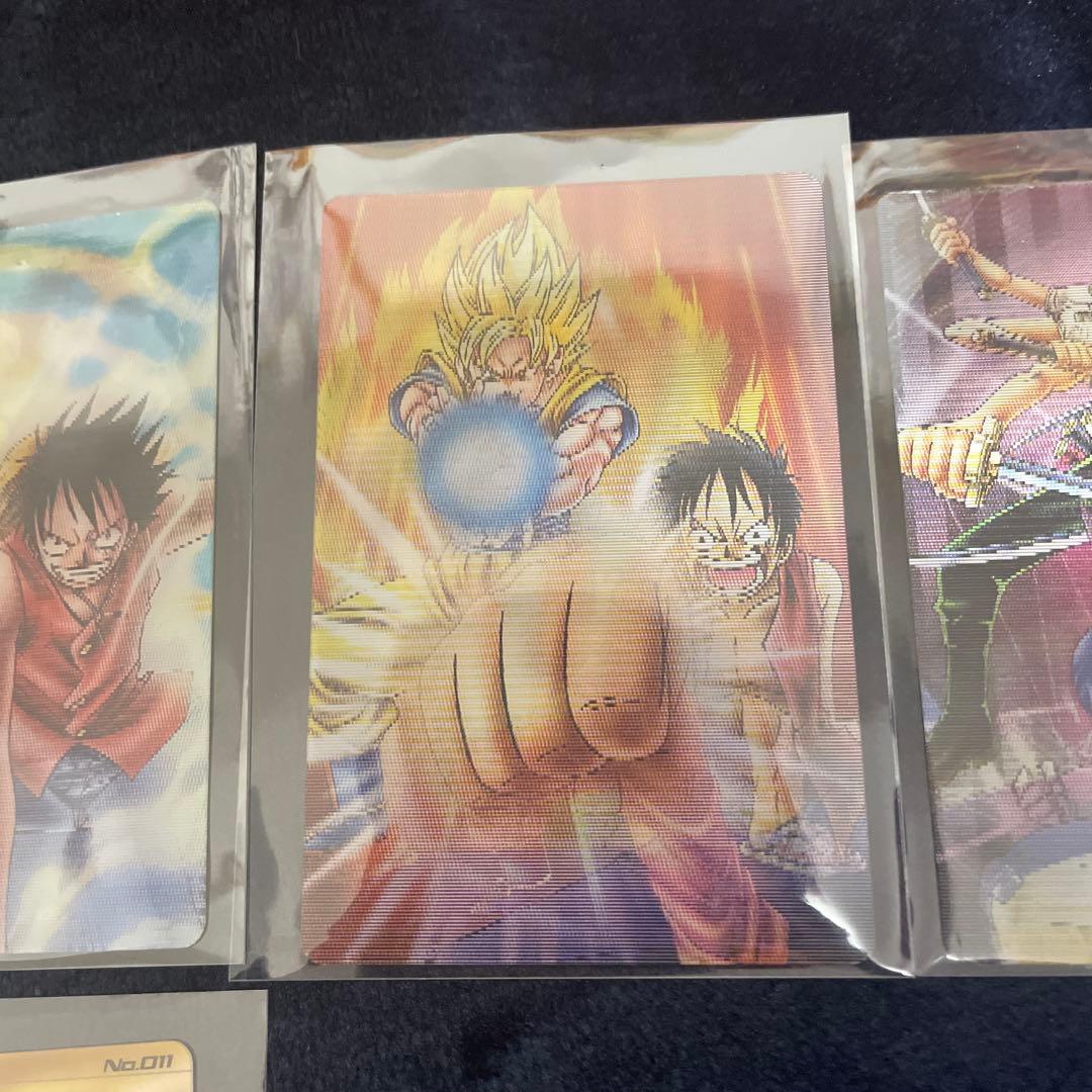 ドラゴンボール ワンピース 40周年 3D ウエハースカード 孫悟空 ルフィ