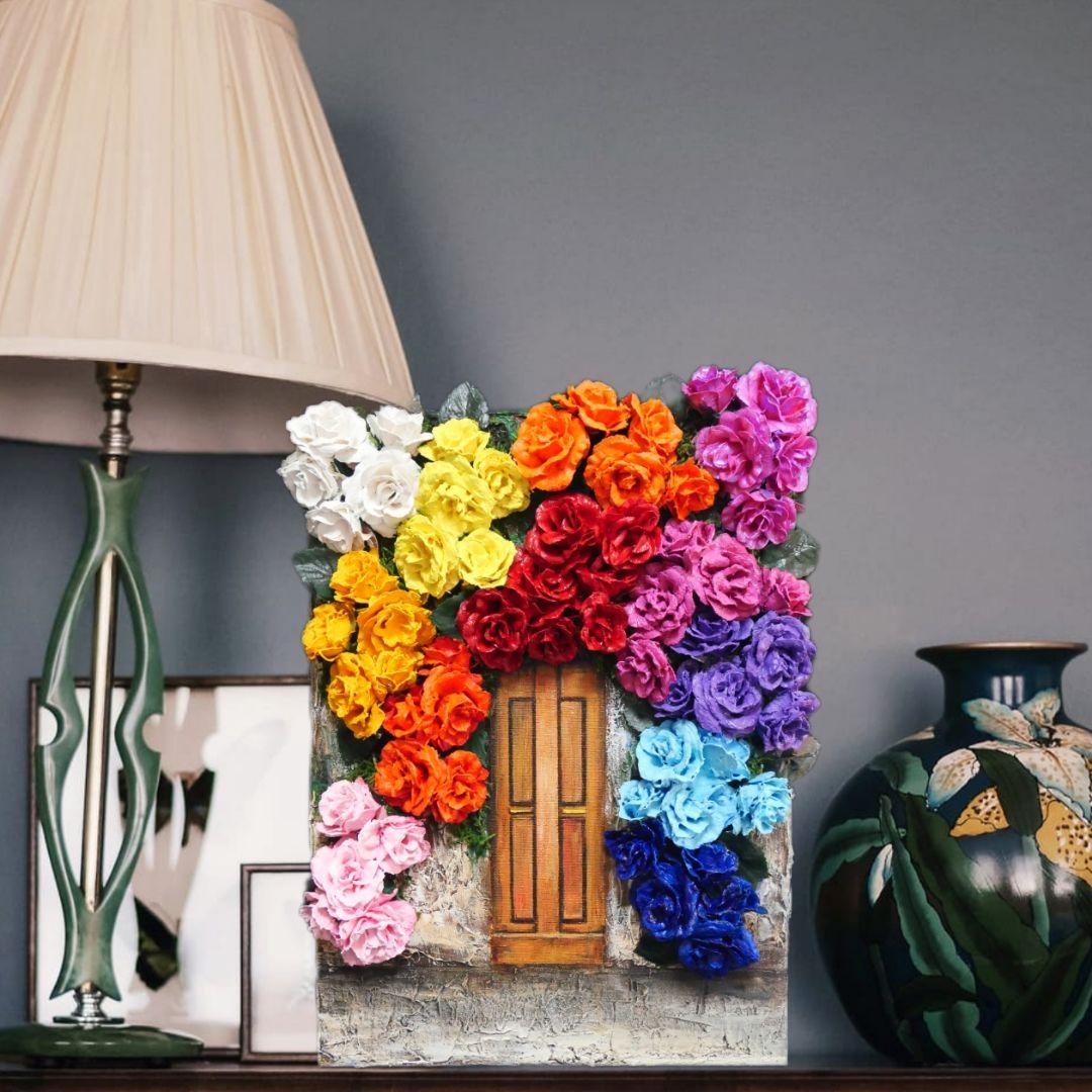 油絵 油彩 油彩画 絵 絵画 【rose door】