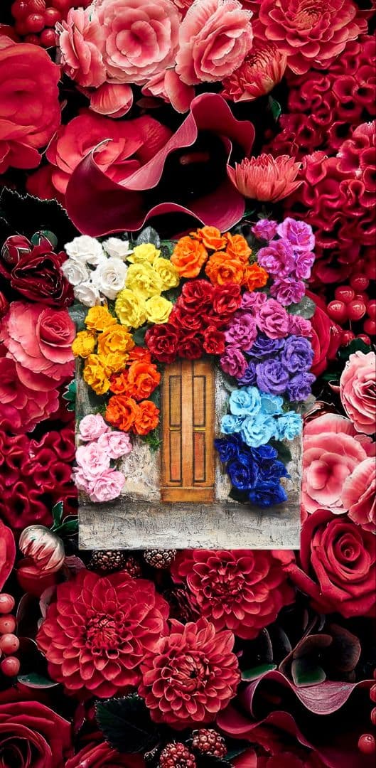 油絵 油彩 油彩画 絵 絵画 【rose door】