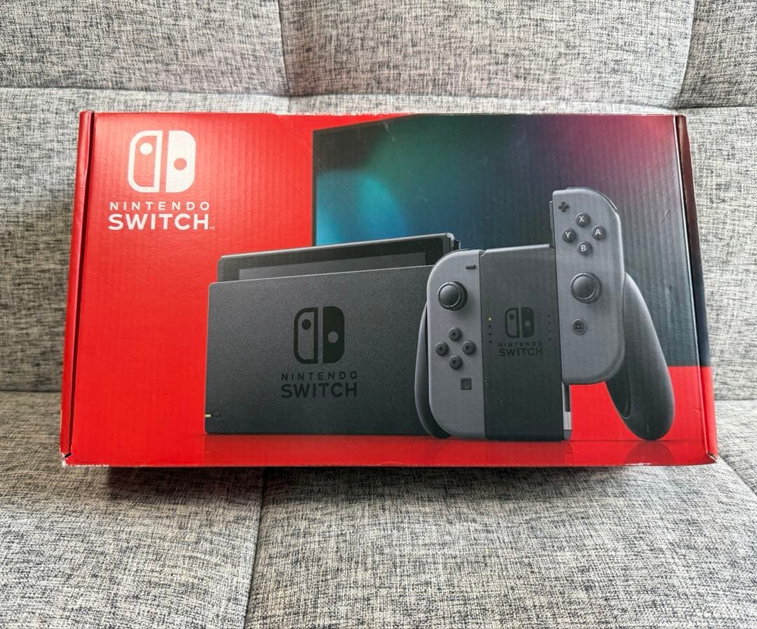 Nintendo Switch 本体 グレー　動作良好　初期化済み　充電器なし