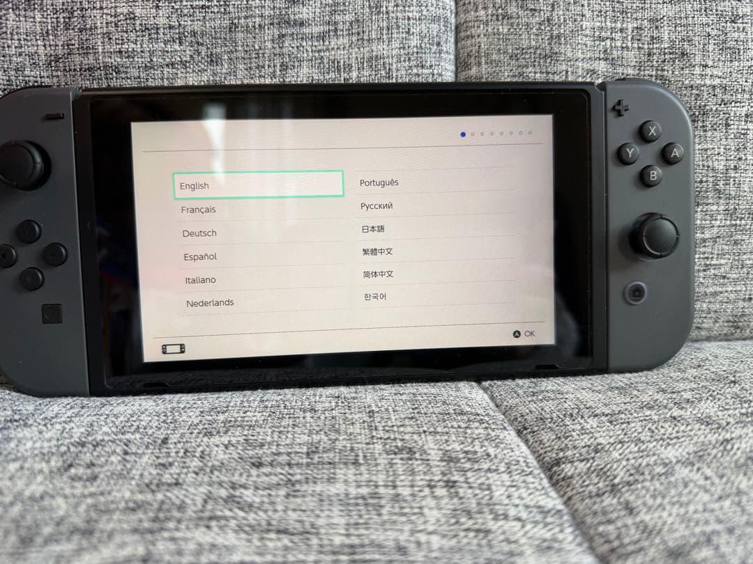 Nintendo Switch 本体 グレー　動作良好　初期化済み　充電器なし