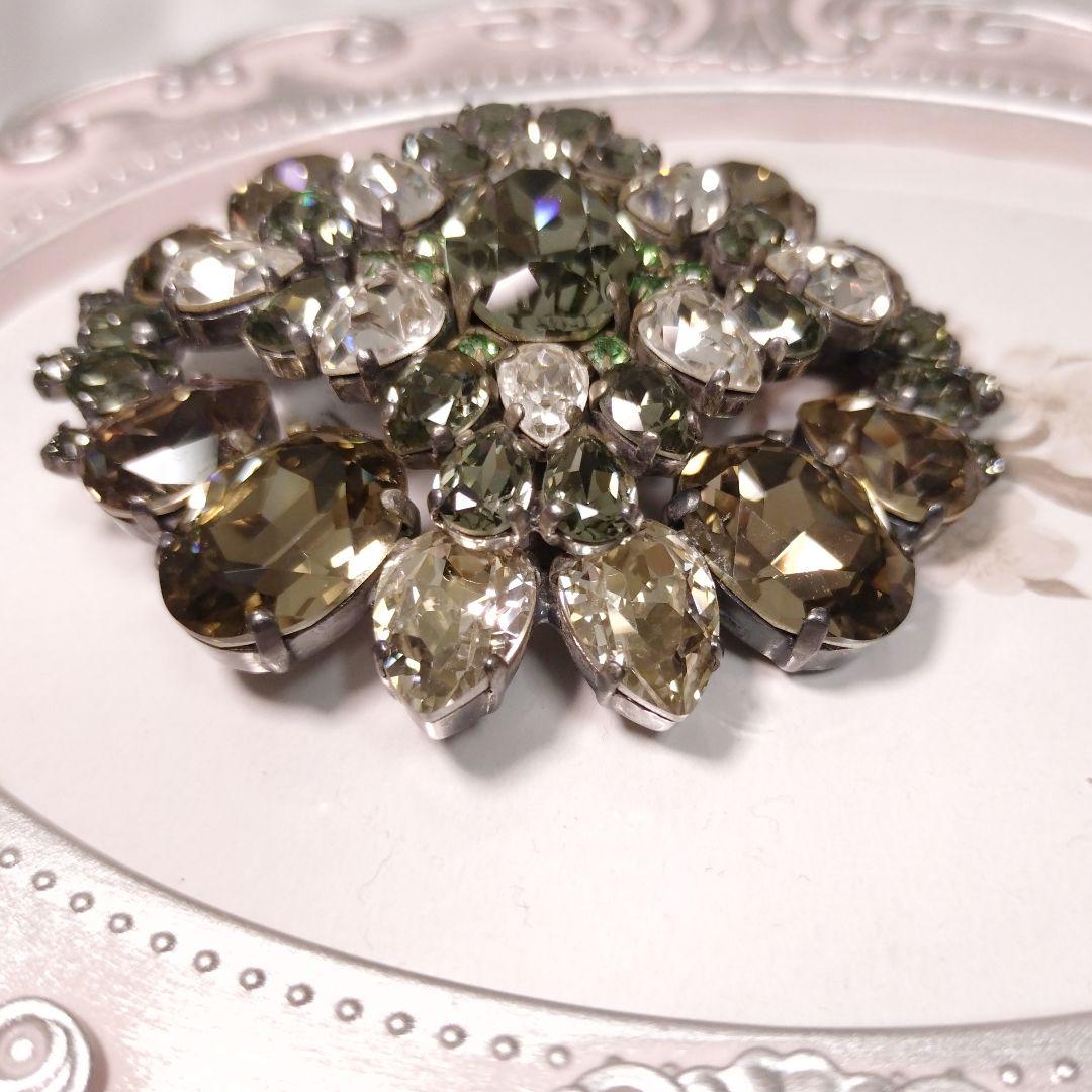 ✨激レア 美品 ＦＯＸＥＹ ブローチ　EKA TERINA　ブラウン グリーン