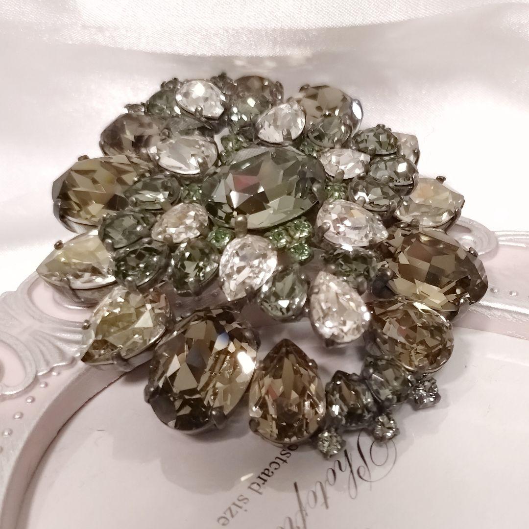 ✨激レア 美品 ＦＯＸＥＹ ブローチ　EKA TERINA　ブラウン グリーン