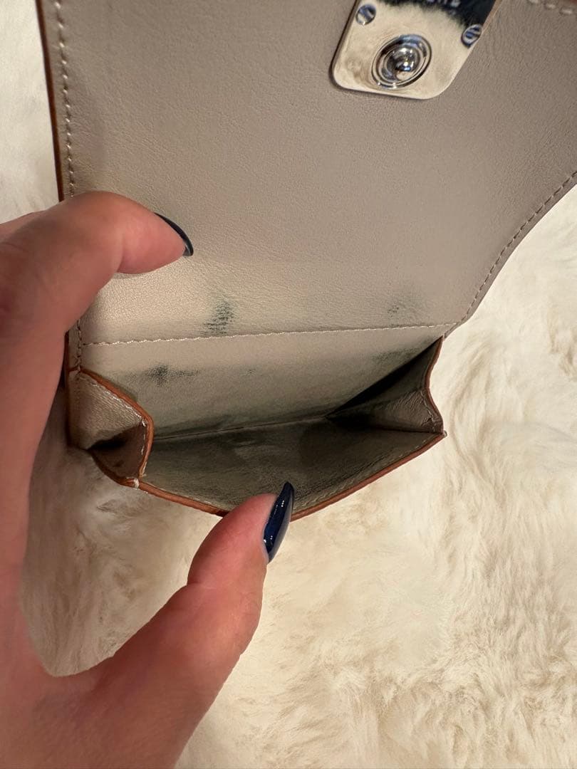 LOEWE 三つ折り財布 グレー