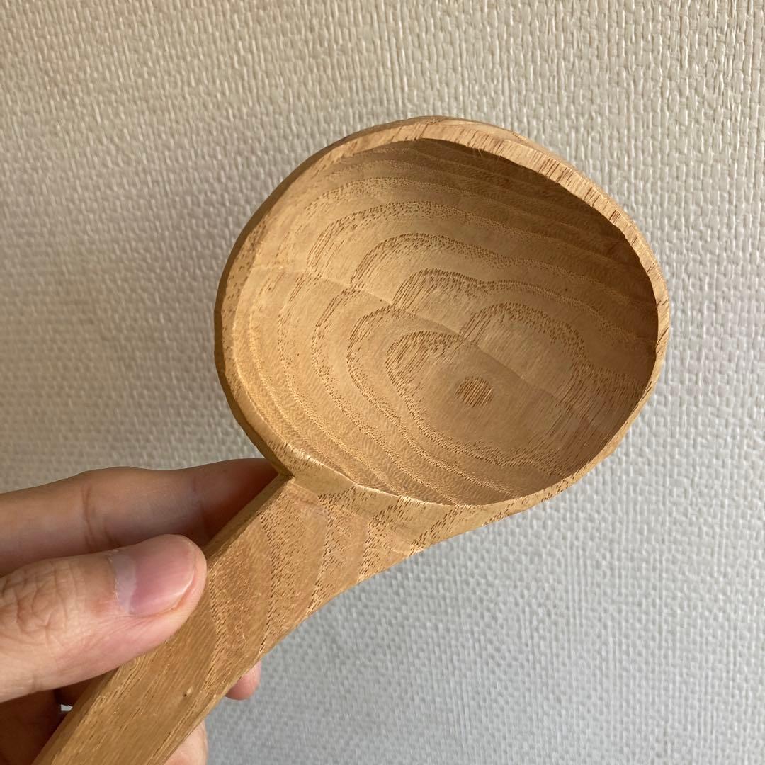 希少品　新子薫　栗の木杓子　のし杓子　奈良大塔坪杓子　くるみの木　三谷龍二