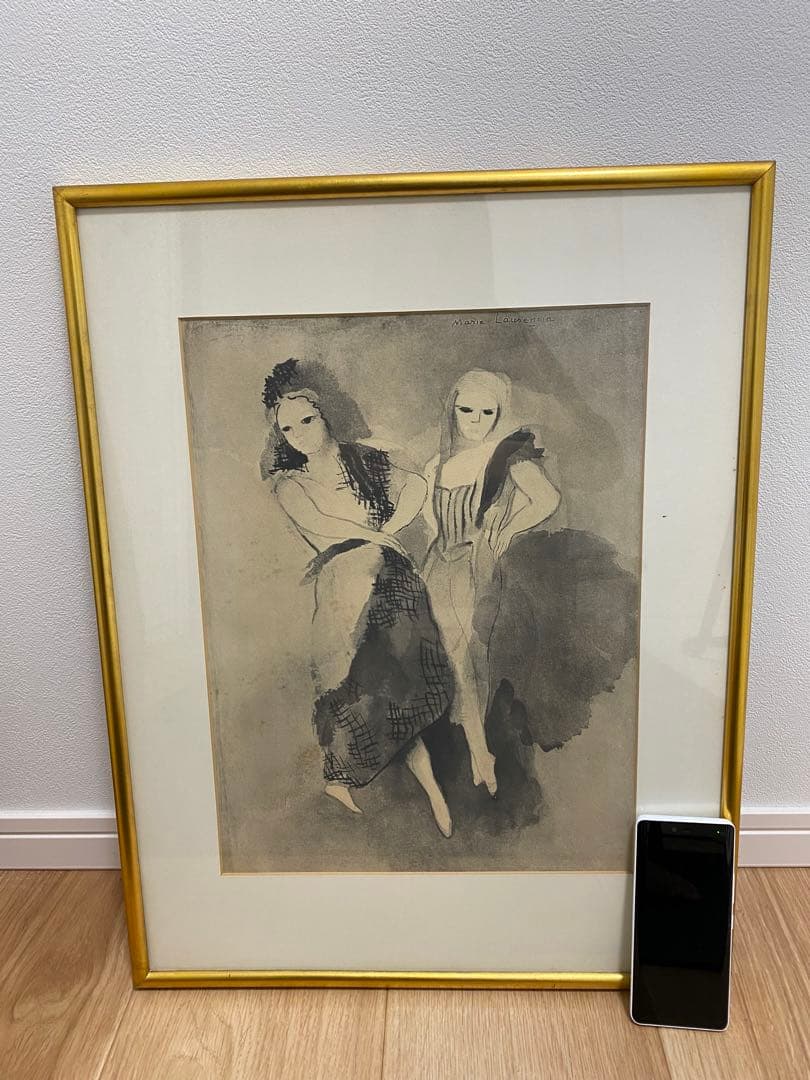 『ダンスの対話より』 / マリー・ローランサン / 直筆サイン 額装 リトグラフ