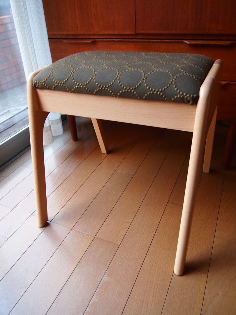 ミナペルホネン マルニ木工 ハンドメイド スツール タンバリン 生地 チェア