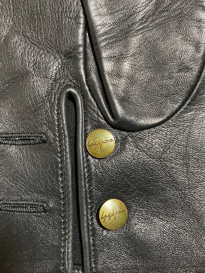 ヨウジヤマモトオム 05AW レザー手袋 ロゴ刻印 ルイスレザー VANSON