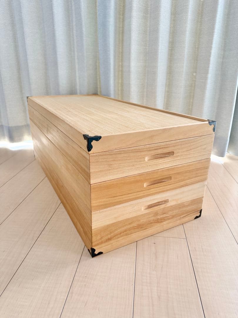 桐製 衣装ケース 3段 桐箱 桐ケース ①