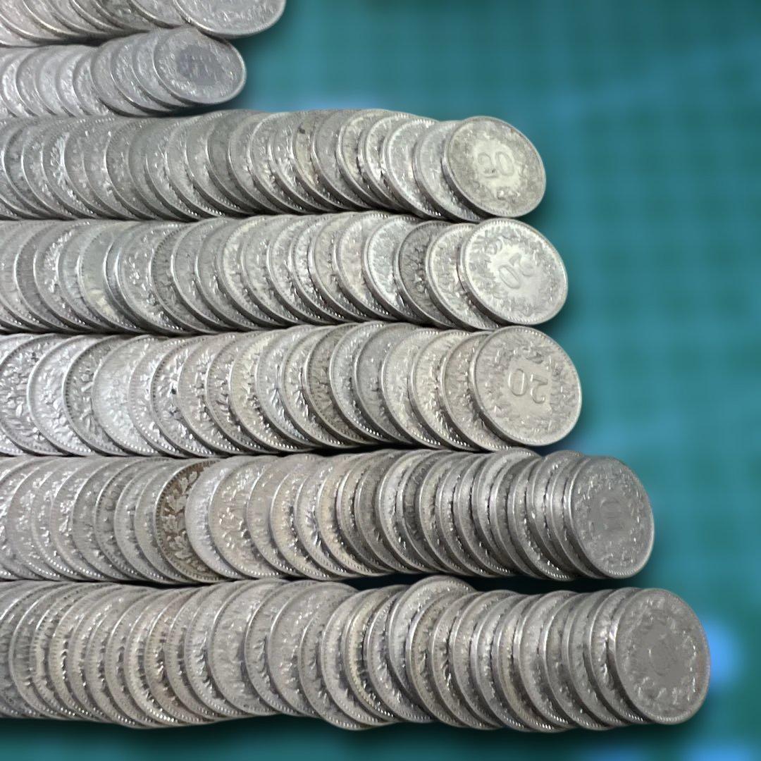 スイス古銭まとめ 219枚 外国 まとめ売り コレクション・学習教材用