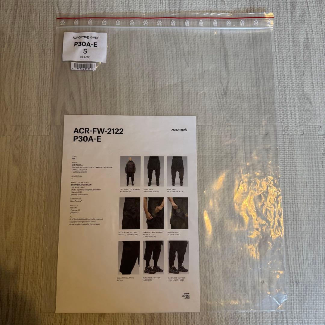 ACRONYM P30A-E Sサイズ ブラック