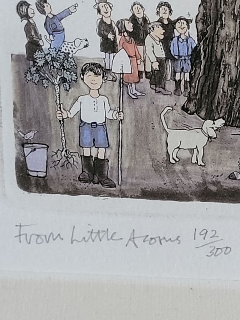 グラハムクラーク★「ちいさなどんぐりから」 192/300部★銅版画彩色