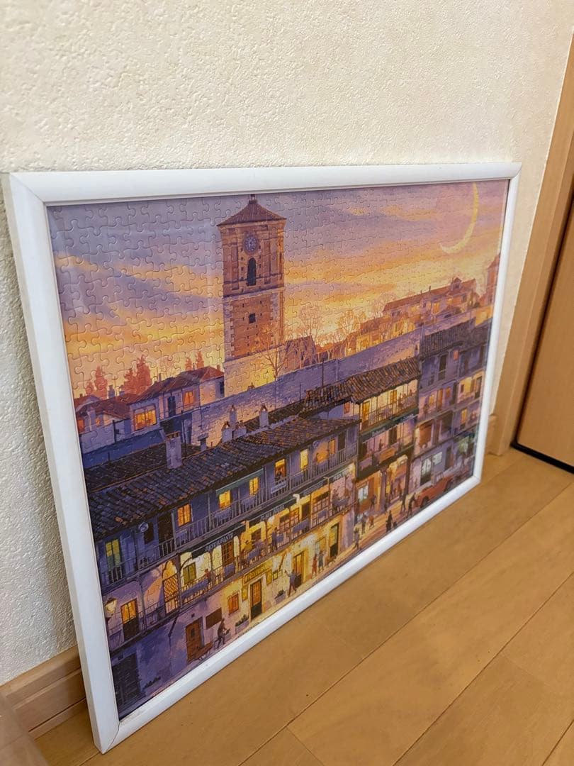 笹倉鉄平　マヨール広場ジグソーパズル 2枚セット　完成品　貴重